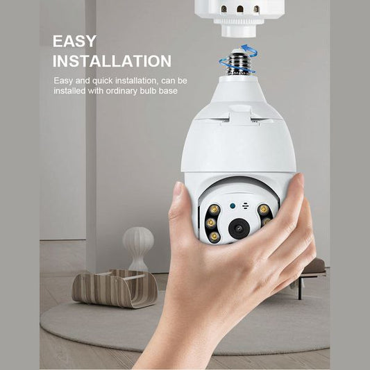 كاميرا مراقبة ذكية على شكل لمبة سهلة التركيب